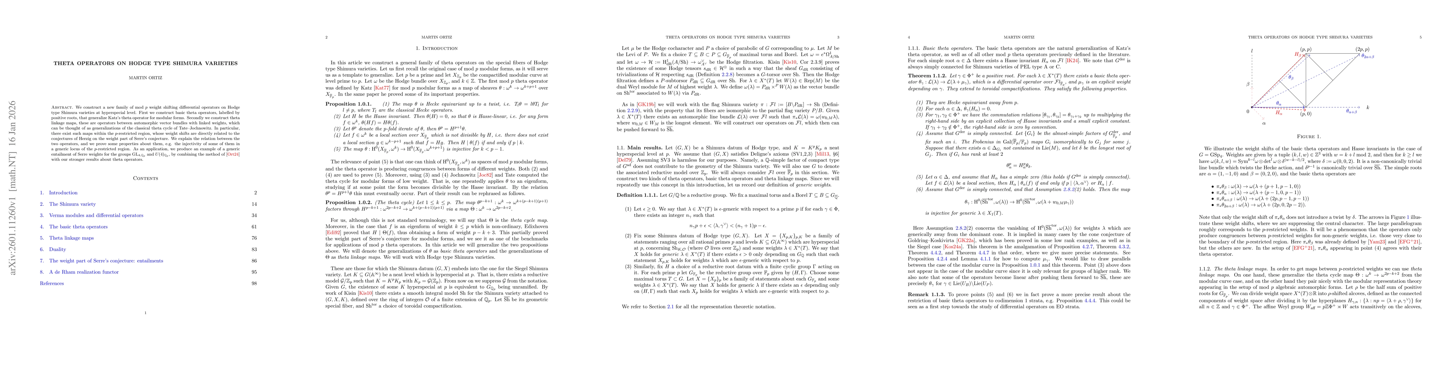 Thumbnail for Theta operators on Hodge type Shimura varieties