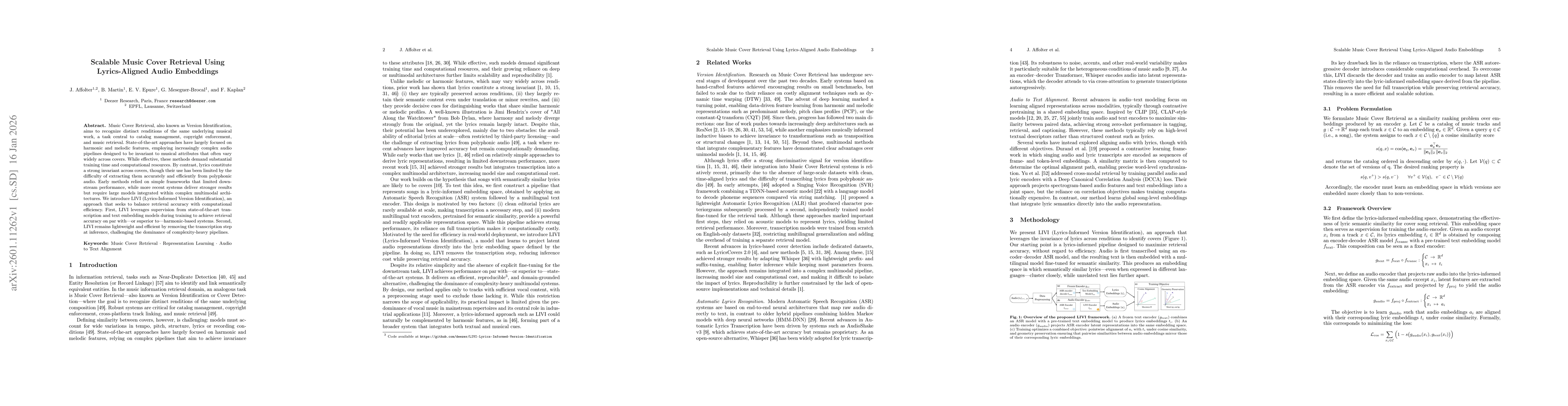 Thumbnail for Scalable Music Cover Retrieval Using Lyrics-Aligned Audio Embeddings
