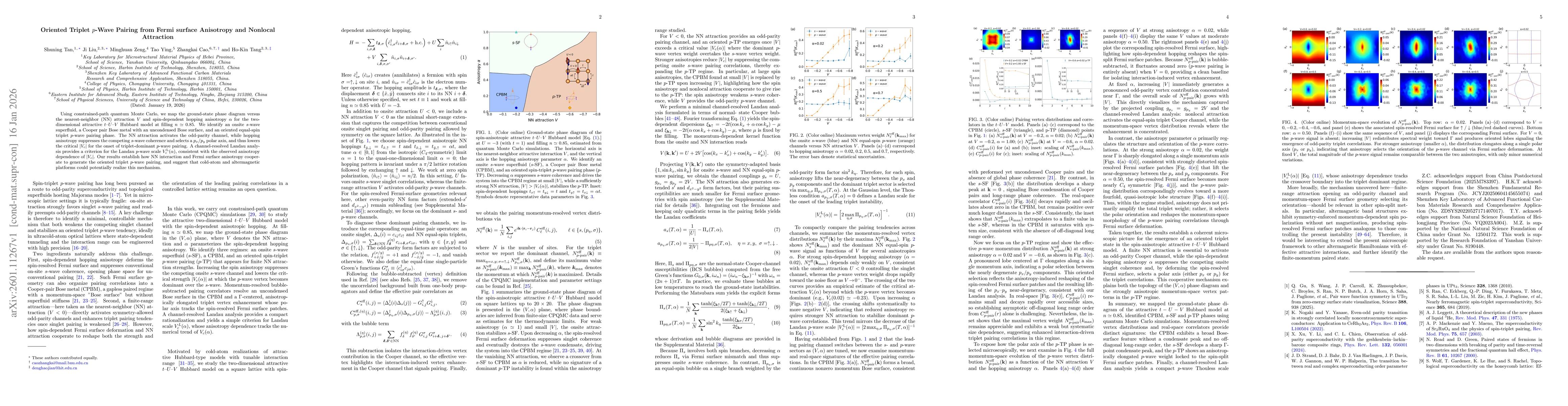 Thumbnail for Oriented Triplet $p$-Wave Pairing from Fermi surface Anisotropy and Nonlocal Attraction