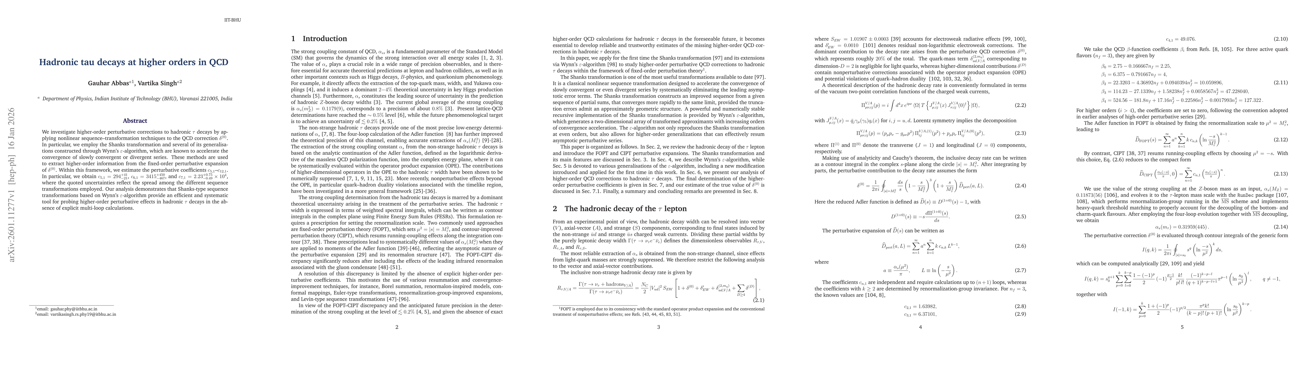 Thumbnail for Hadronic tau decays at higher orders in QCD