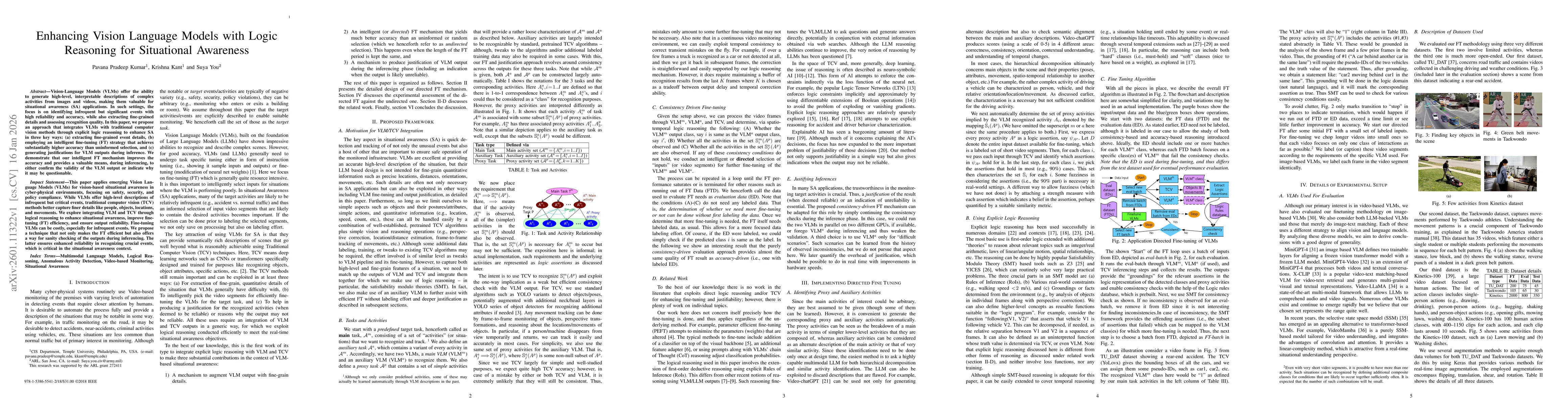 Thumbnail for Enhancing Vision Language Models with Logic Reasoning for Situational Awareness