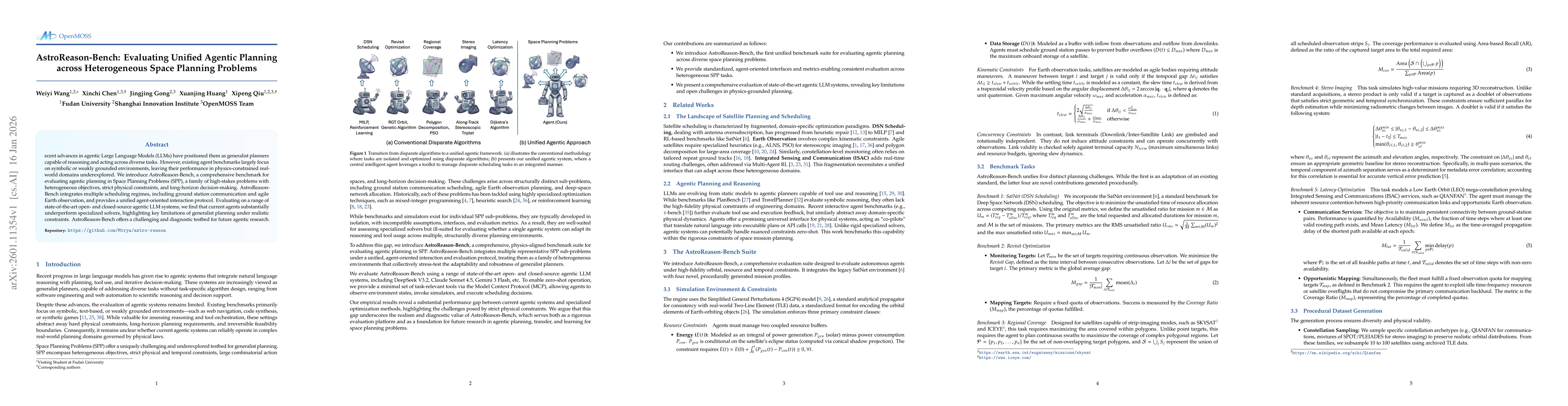 Thumbnail for AstroReason-Bench: Evaluating Unified Agentic Planning across Heterogeneous Space Planning Problems