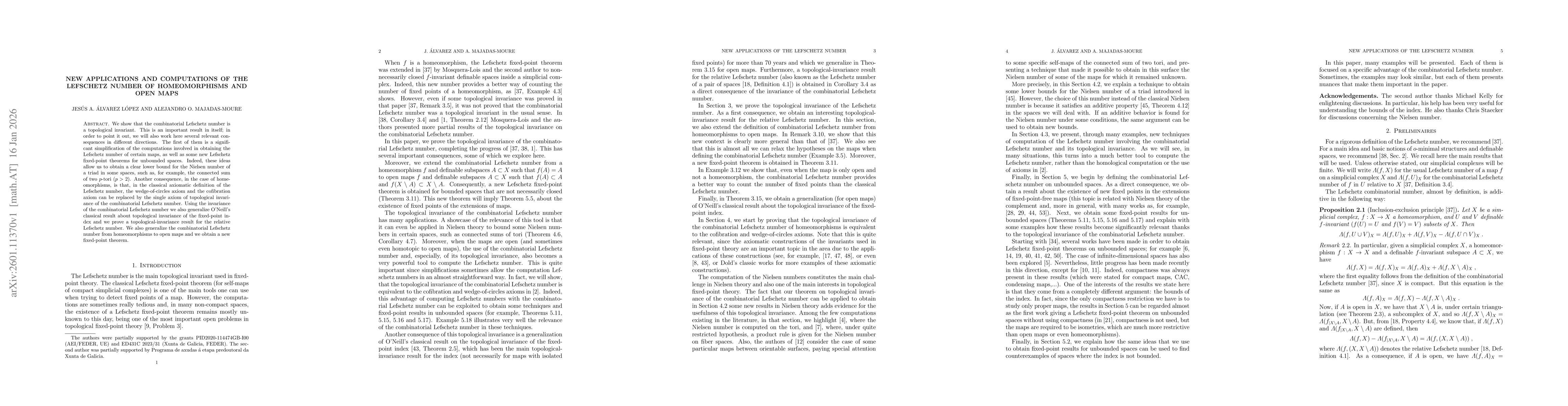 Thumbnail for New Applications and Computations of the Lefschetz Number of Homeomorphisms and Open Maps