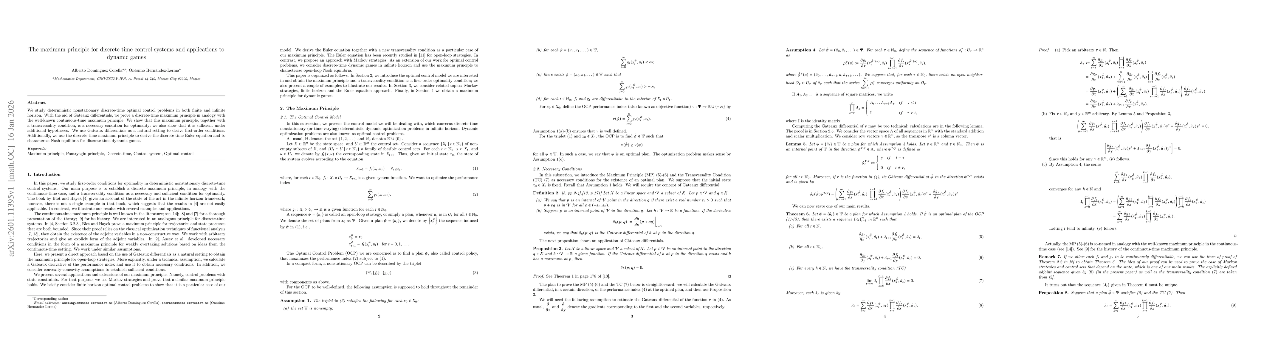 Thumbnail for The maximum principle for discrete-time control systems and applications to dynamic games