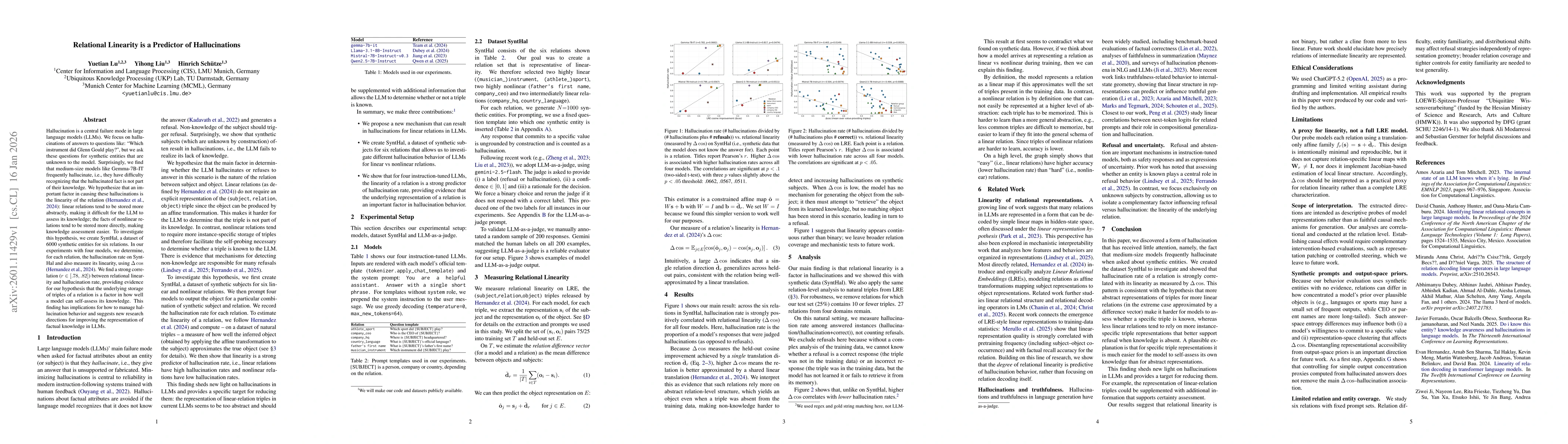 Thumbnail for Relational Linearity is a Predictor of Hallucinations