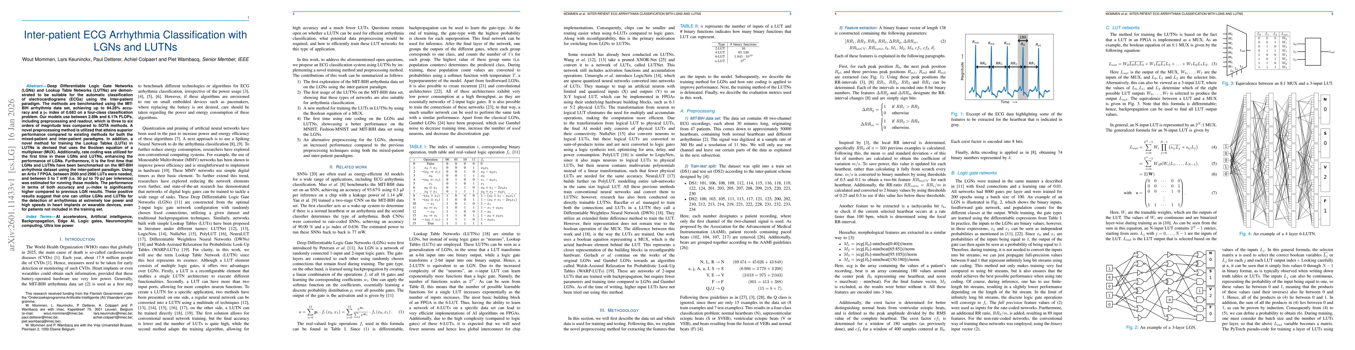 Thumbnail for Inter-patient ECG Arrhythmia Classification with LGNs and LUTNs