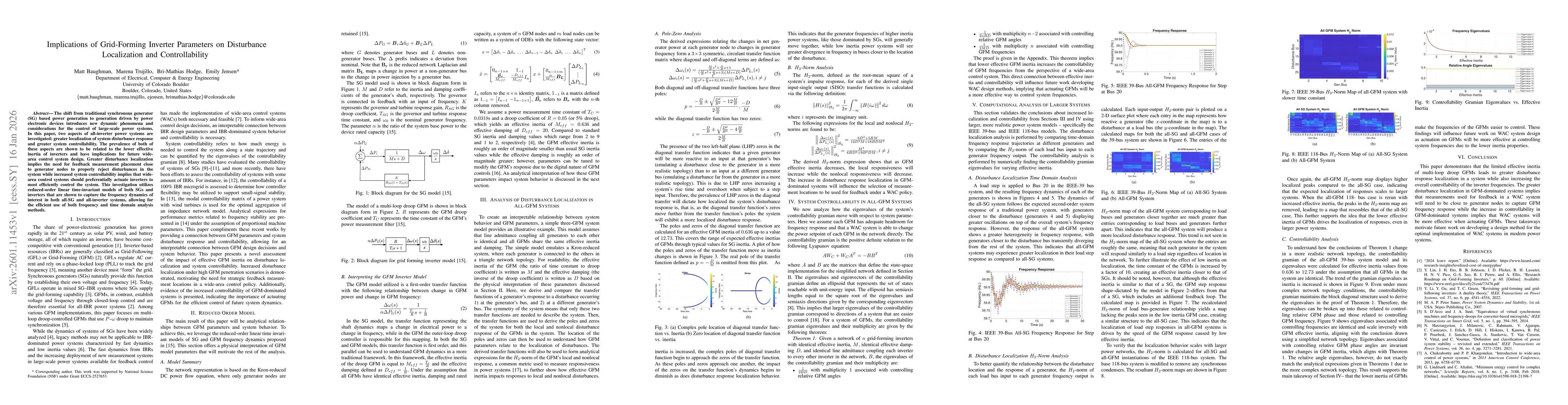 Thumbnail for Implications of Grid-Forming Inverter Parameters on Disturbance Localization and Controllability