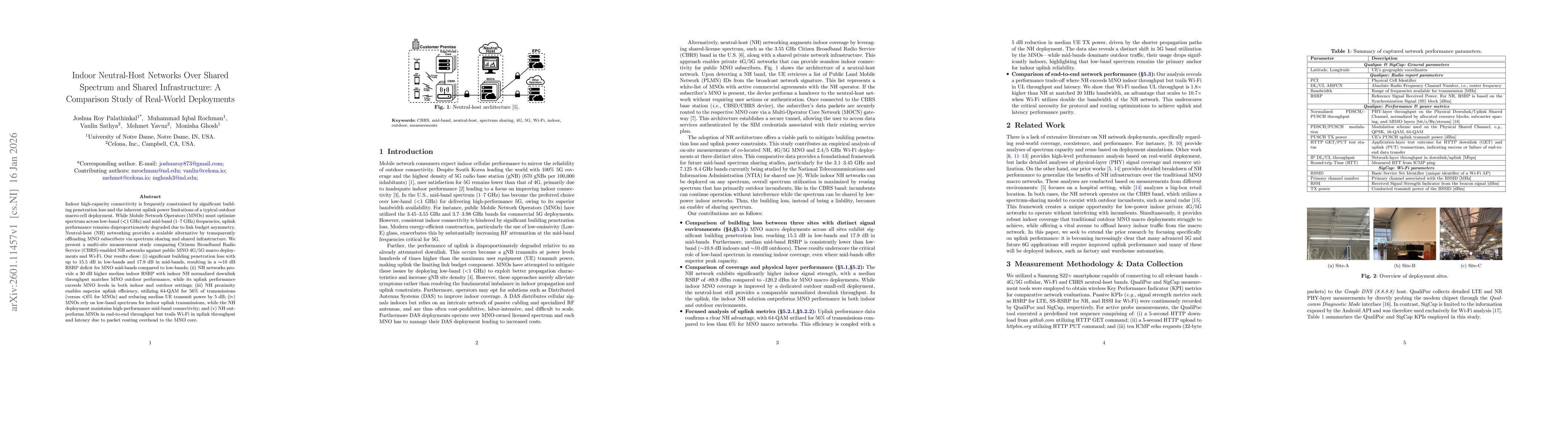 Thumbnail for Indoor Neutral-Host Networks Over Shared Spectrum and Shared Infrastructure: A Comparison Study of Real-World Deployments