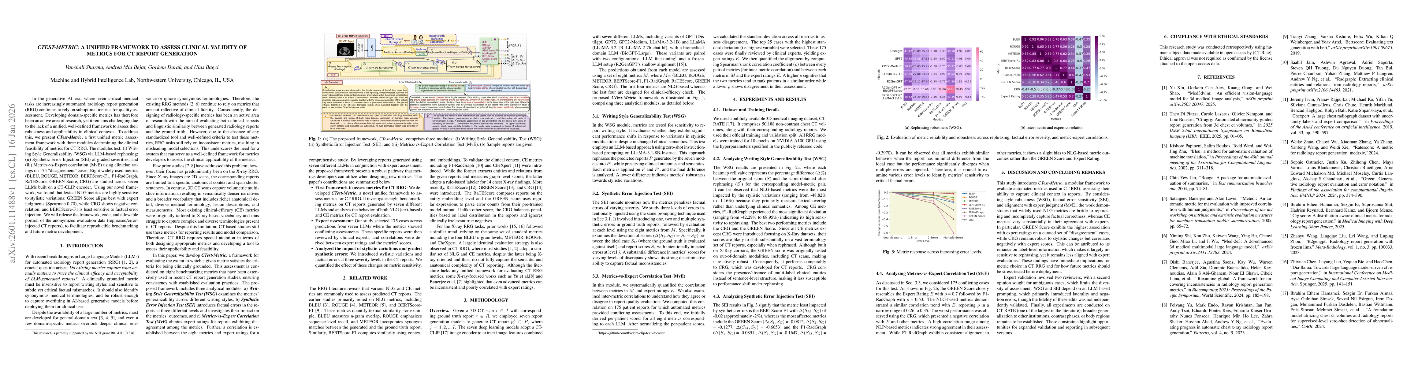 Thumbnail for CTest-Metric: A Unified Framework to Assess Clinical Validity of Metrics for CT Report Generation