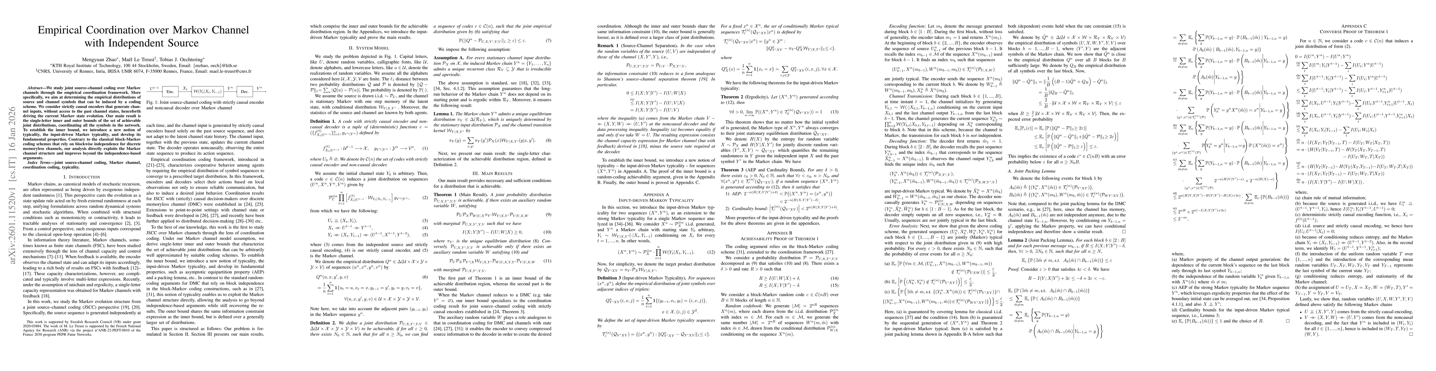 Thumbnail for Empirical Coordination over Markov Channel with Independent Source
