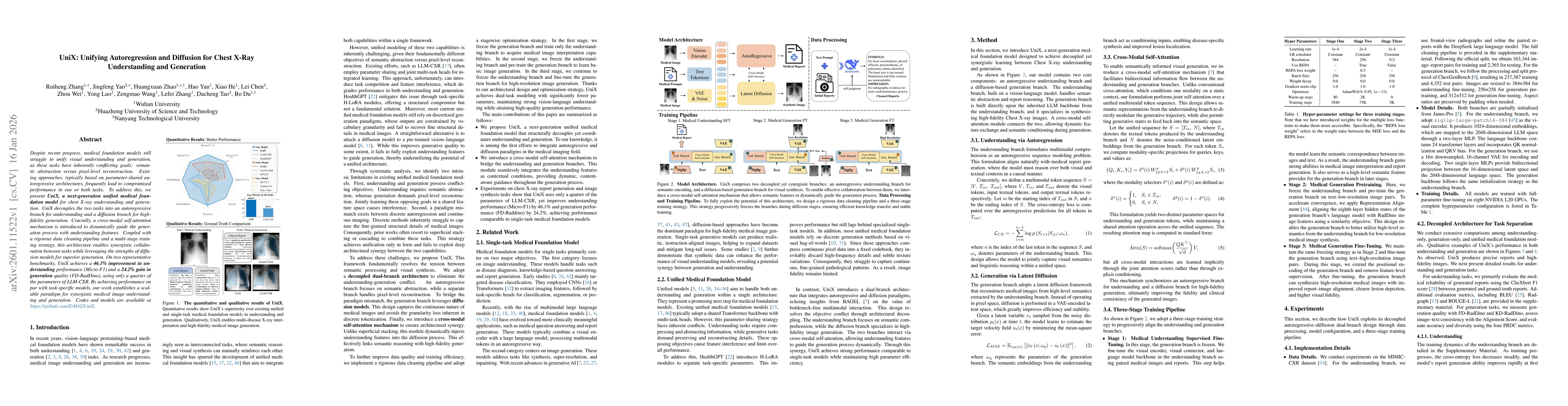 Thumbnail for UniX: Unifying Autoregression and Diffusion for Chest X-Ray Understanding and Generation