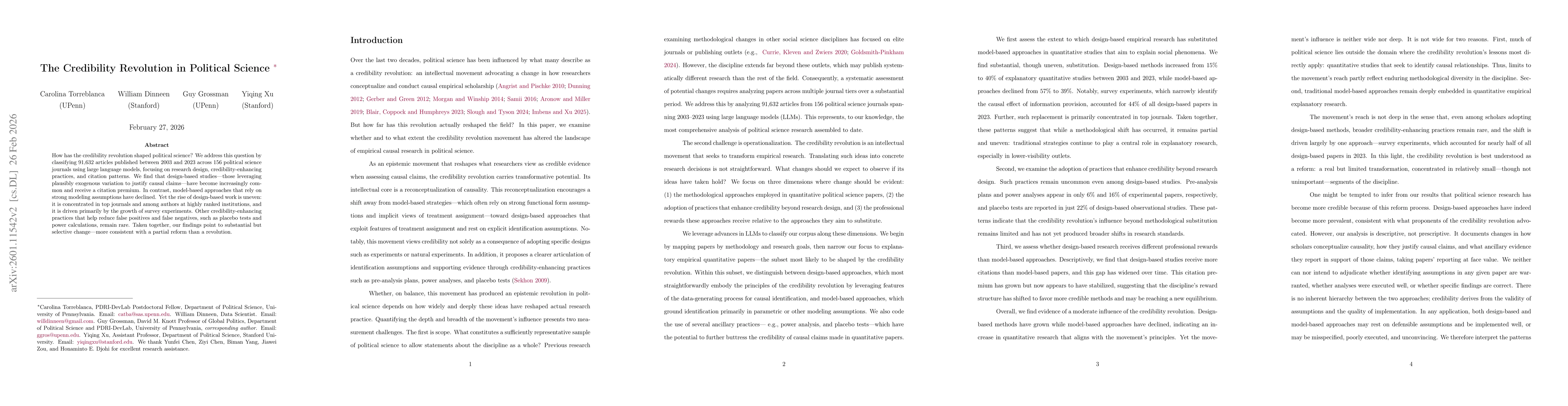 Thumbnail for The Credibility Revolution in Political Science