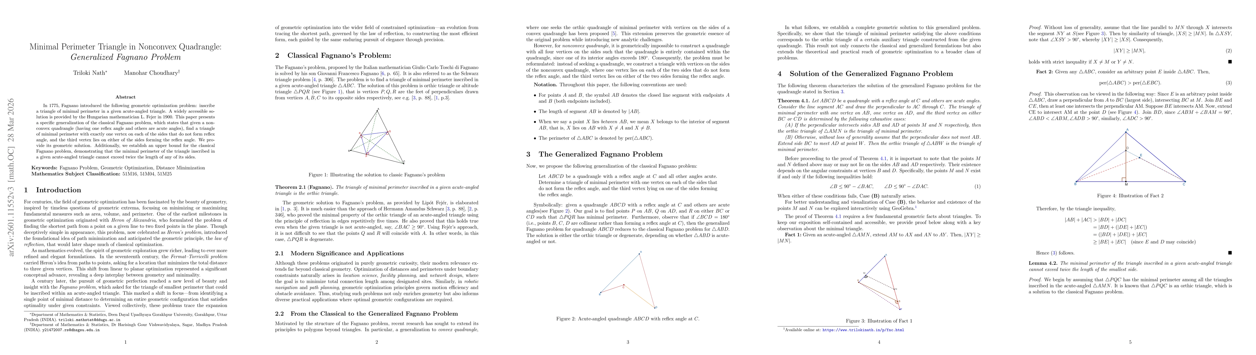 Thumbnail for Minimal Perimeter Triangle in Nonconvex Quadrilateral:Generalized Fagnano Problem