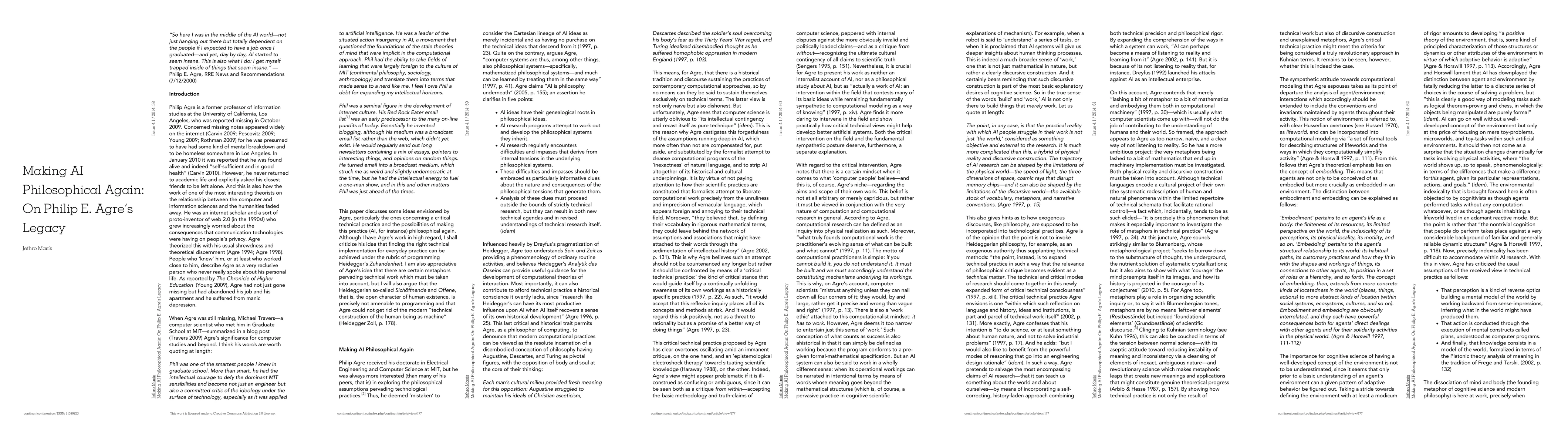Thumbnail for Making AI Philosophical Again: On Philip E. Agre's Legacy