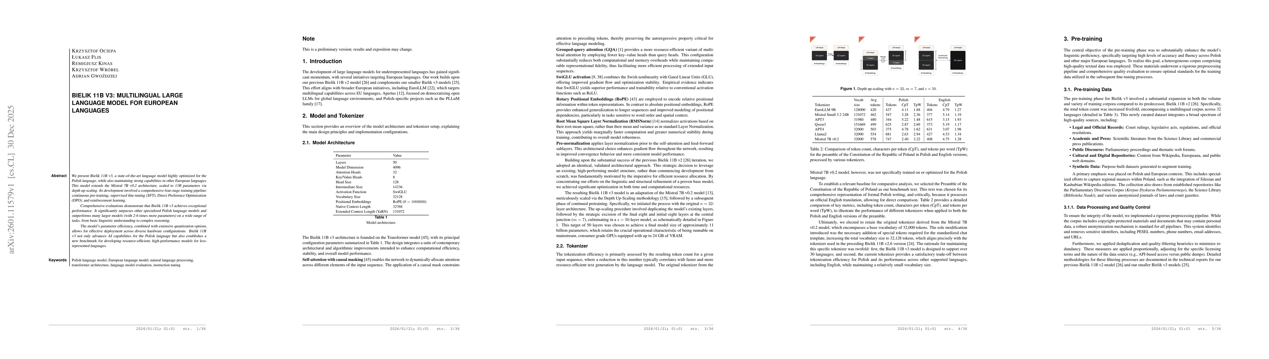 Thumbnail for Bielik 11B v3: Multilingual Large Language Model for European Languages