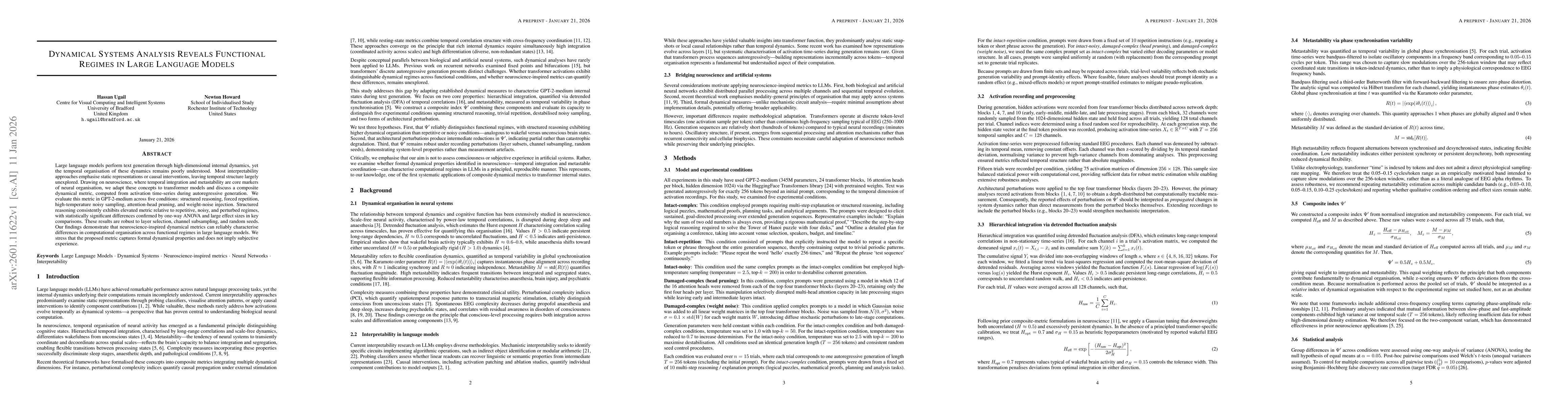 Thumbnail for Dynamical Systems Analysis Reveals Functional Regimes in Large Language Models