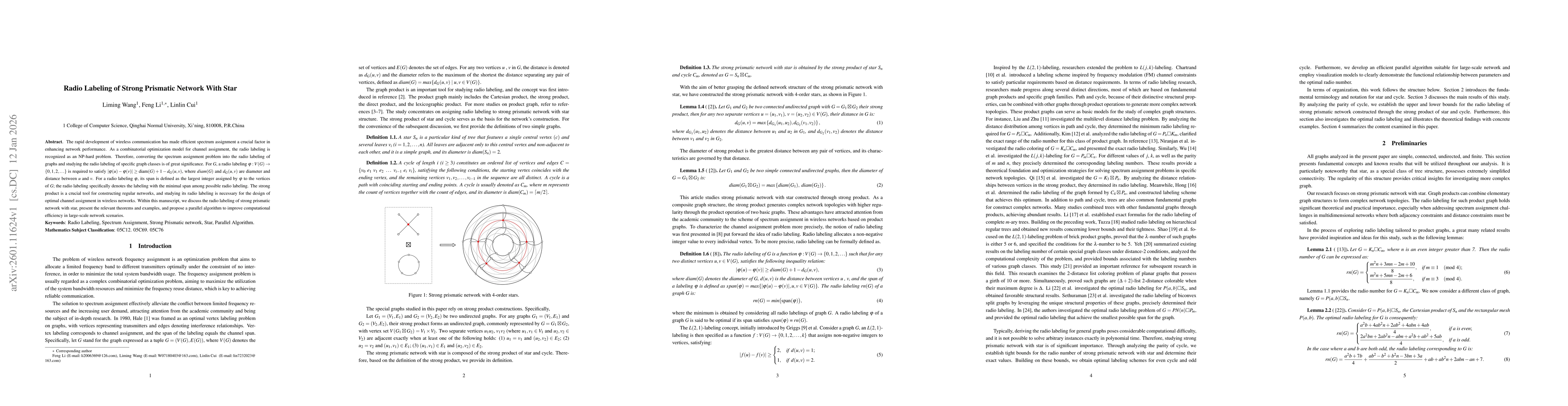 Thumbnail for Radio Labeling of Strong Prismatic Network With Star