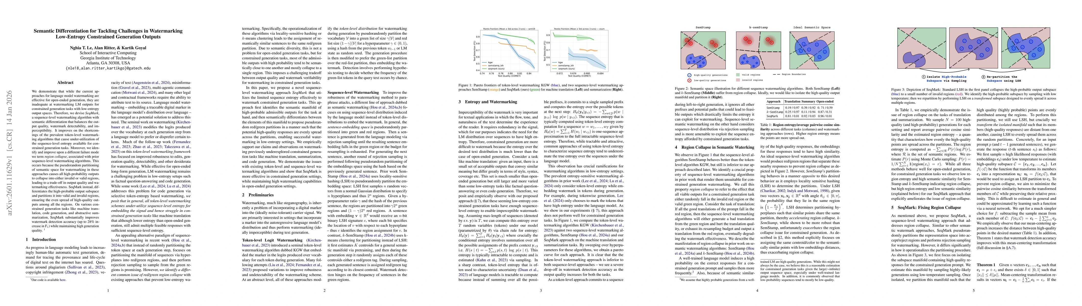Thumbnail for Semantic Differentiation for Tackling Challenges in Watermarking Low-Entropy Constrained Generation Outputs