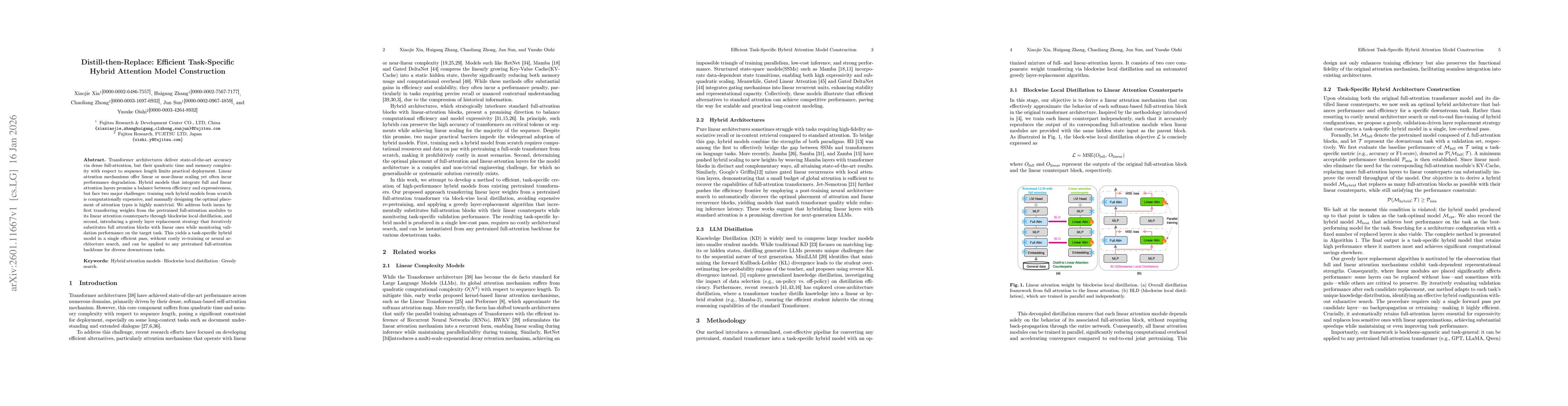 Thumbnail for Distill-then-Replace: Efficient Task-Specific Hybrid Attention Model Construction