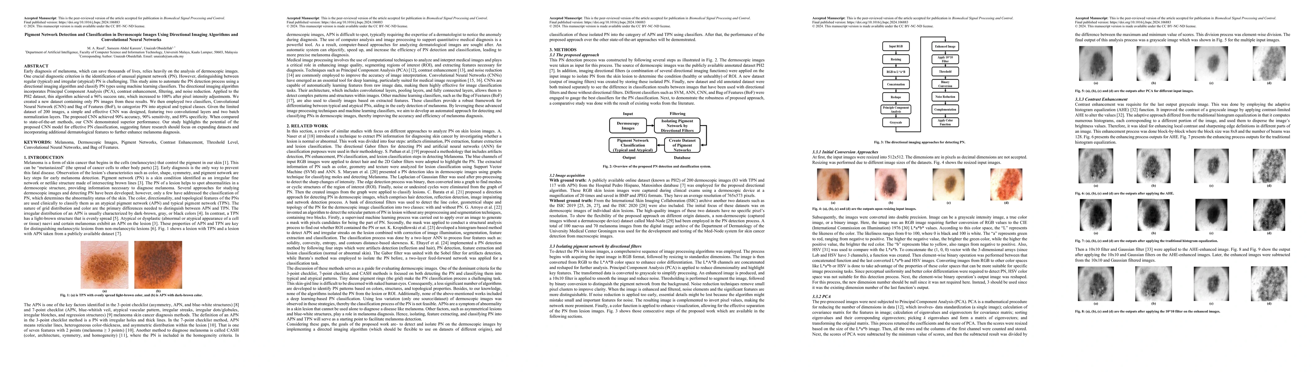 Thumbnail for Pigment Network Detection and Classification in Dermoscopic Images Using Directional Imaging Algorithms and Convolutional Neural Networks