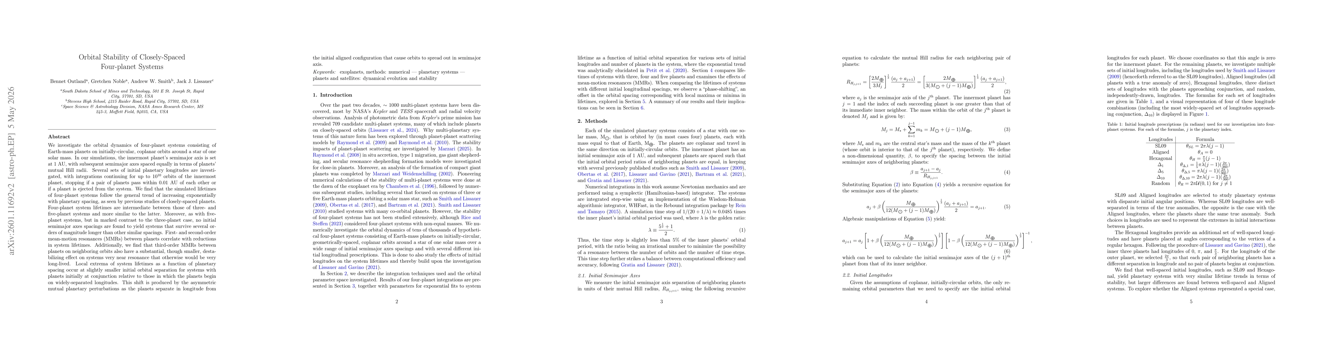 Thumbnail for Orbital Stability of Closely-Spaced Four-planet Systems
