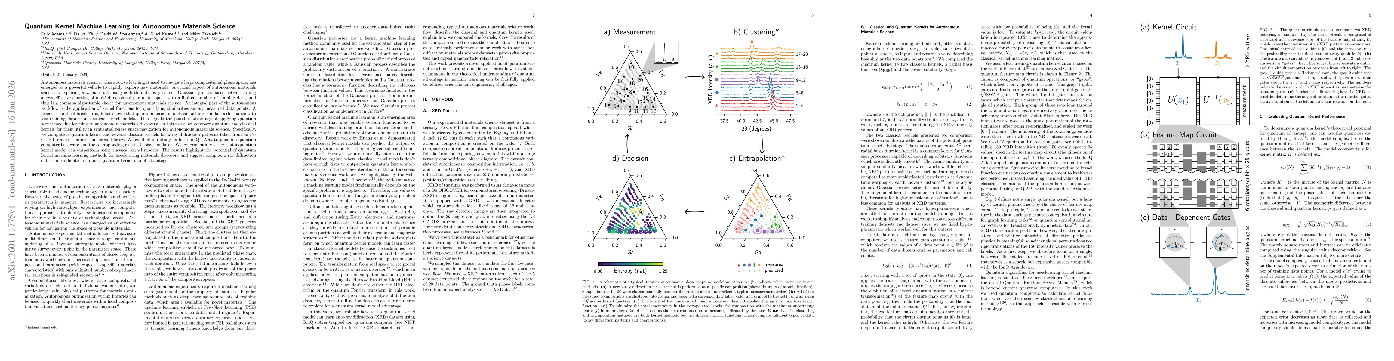 Thumbnail for Quantum Kernel Machine Learning for Autonomous Materials Science