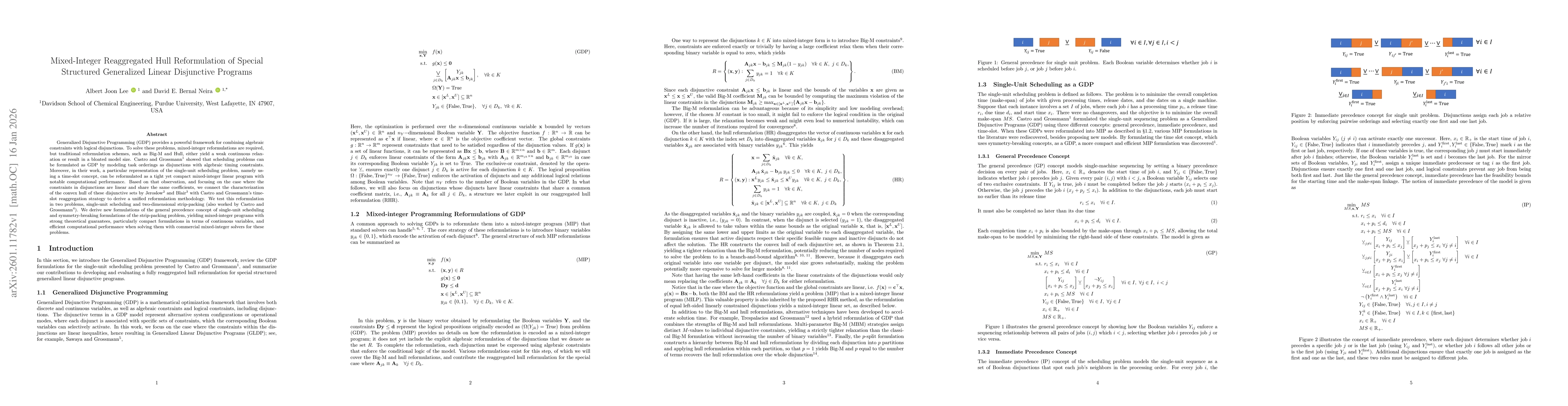 Thumbnail for Mixed-Integer Reaggregated Hull Reformulation of Special Structured Generalized Linear Disjunctive Programs