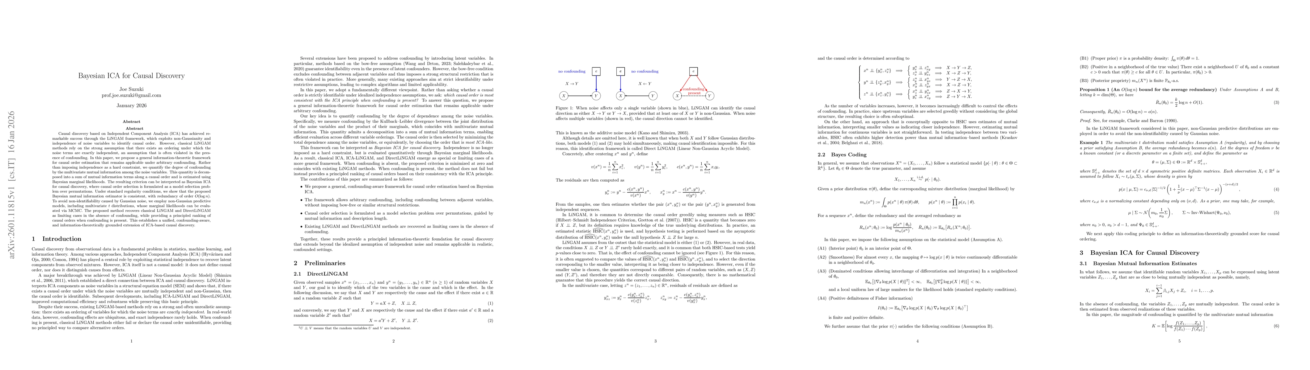 Thumbnail for Bayesian ICA for Causal Discovery