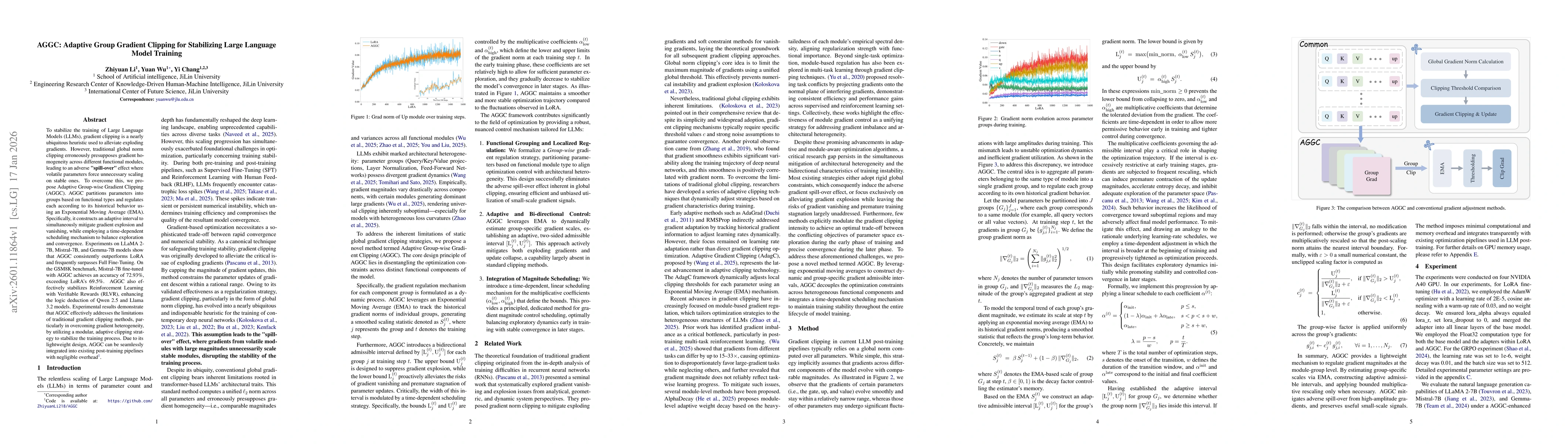 Thumbnail for AGGC: Adaptive Group Gradient Clipping for Stabilizing Large Language Model Training