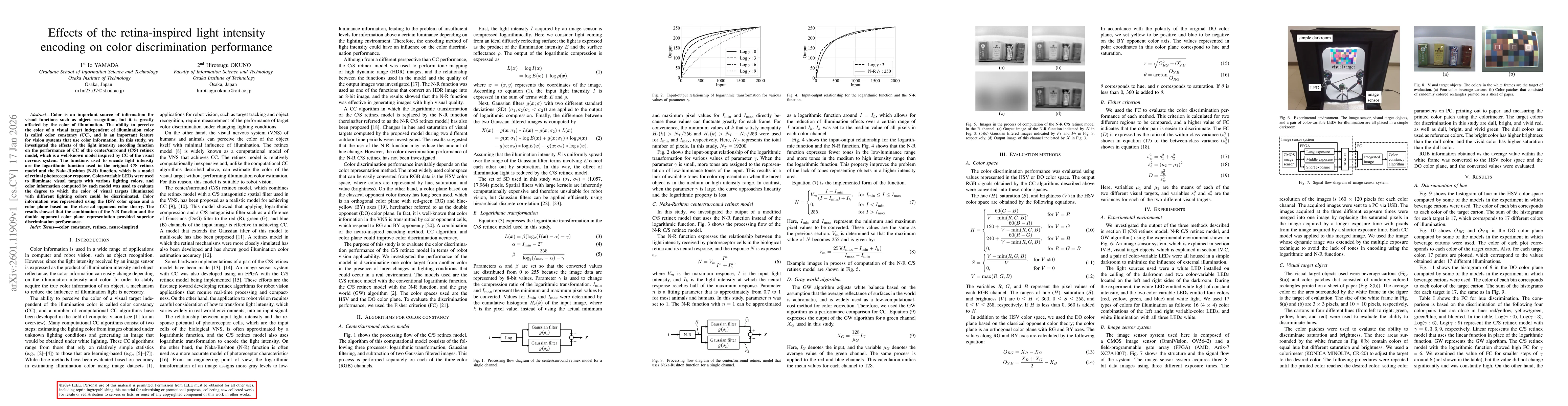 Thumbnail for Effects of the retina-inspired light intensity encoding on color discrimination performance