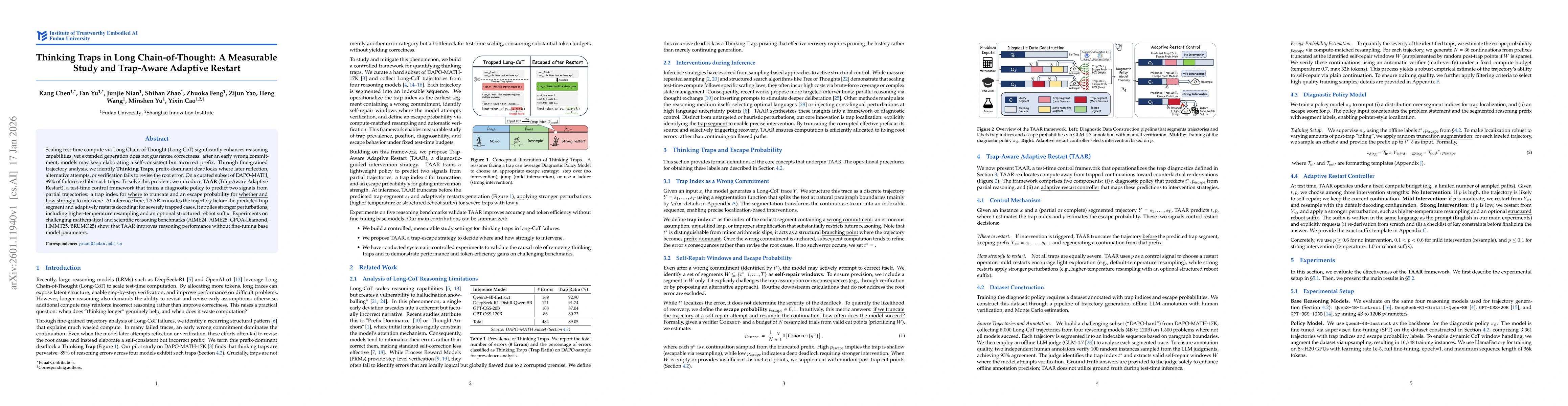 Thumbnail for Thinking Traps in Long Chain-of-Thought: A Measurable Study and Trap-Aware Adaptive Restart