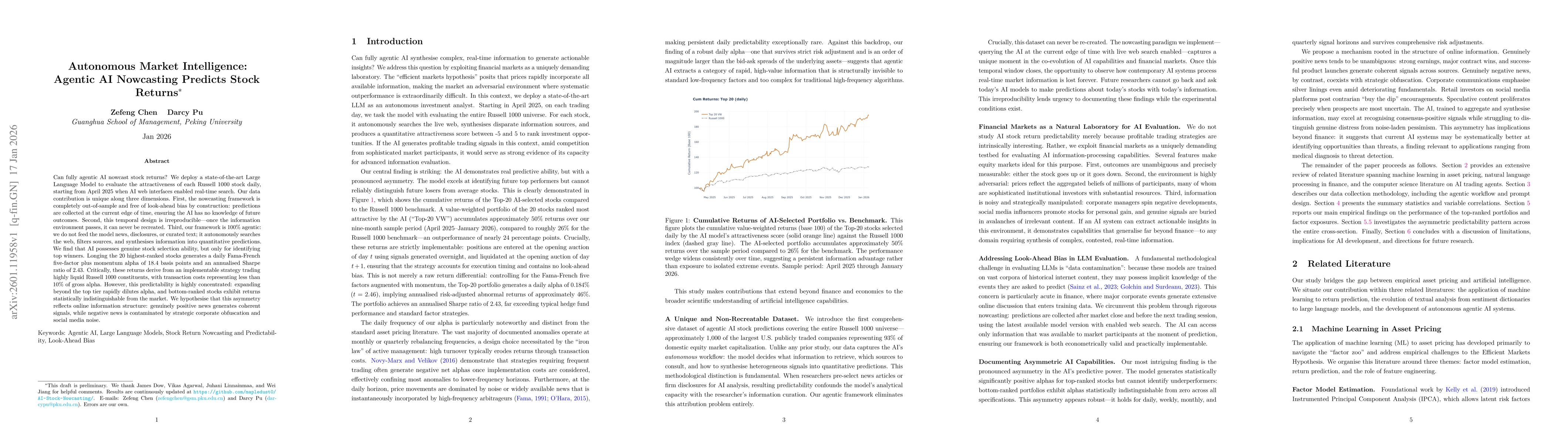 Thumbnail for Autonomous Market Intelligence: Agentic AI Nowcasting Predicts Stock Returns