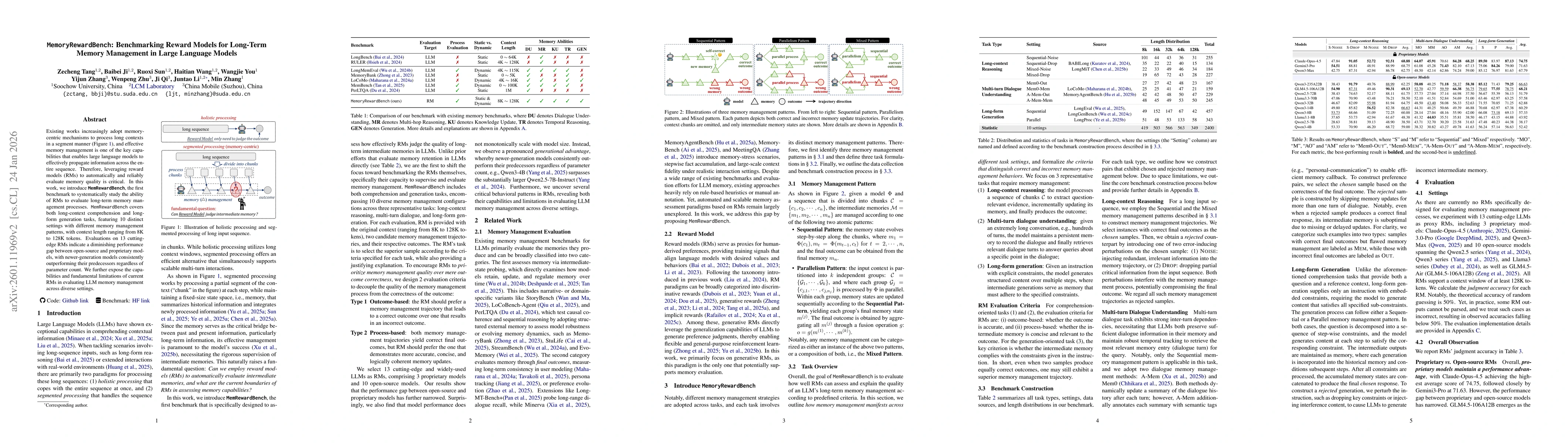 Thumbnail for $\texttt{MemoryRewardBench}$: Benchmarking Reward Models for Long-Term Memory Management in Large Language Models