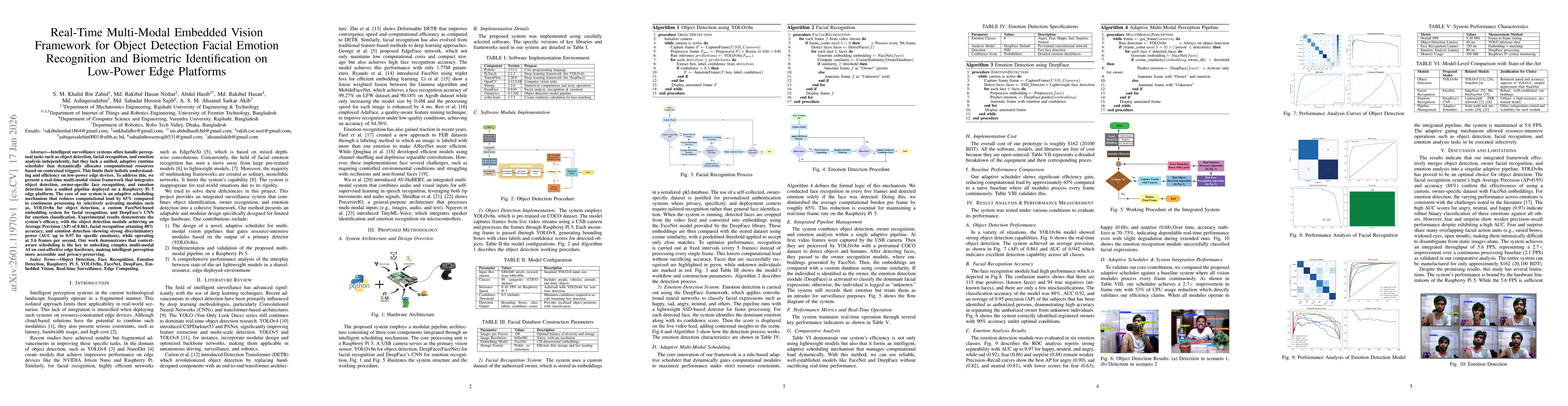 Thumbnail for Real-Time Multi-Modal Embedded Vision Framework for Object Detection Facial Emotion Recognition and Biometric Identification on Low-Power Edge Platforms