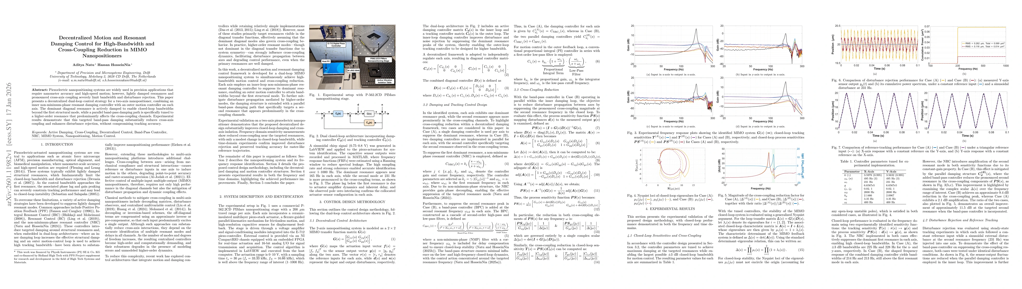 Thumbnail for Decentralized Motion and Resonant Damping Control for High-Bandwidth and Cross-Coupling Reduction in MIMO Nanopositioners