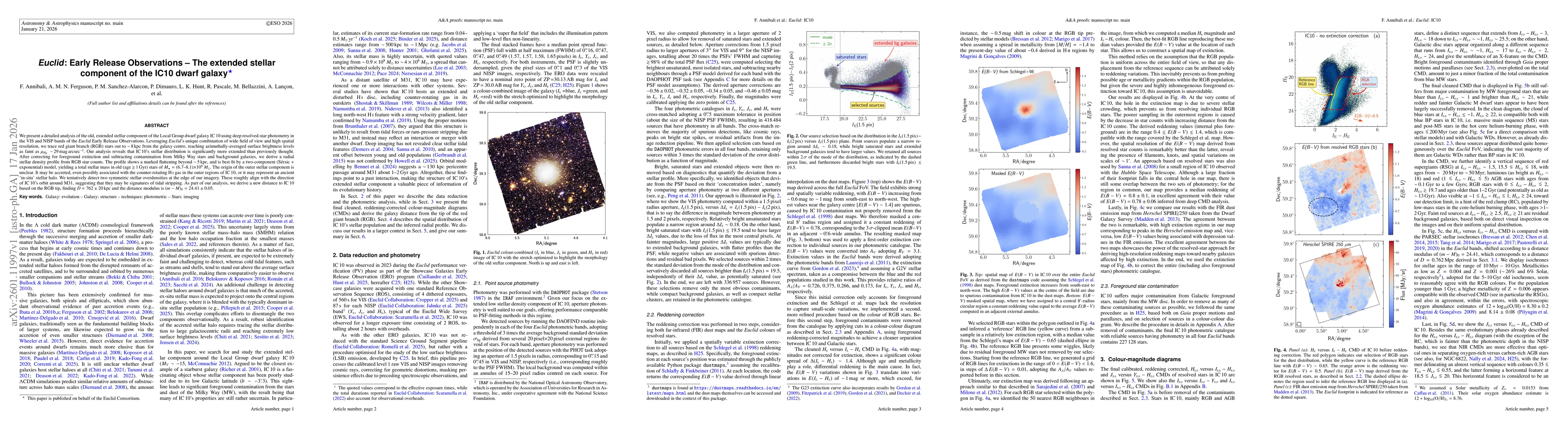 Thumbnail for Euclid: Early Release Observations -- The extended stellar component of the IC10 dwarf galaxy