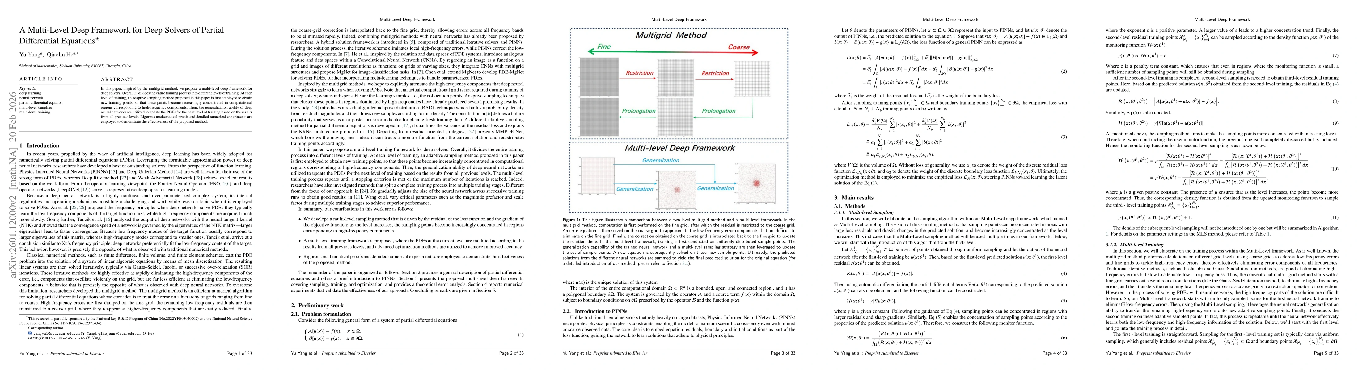 Thumbnail for A Multi-Level Deep Framework for Deep Solvers of Partial Differential Equations