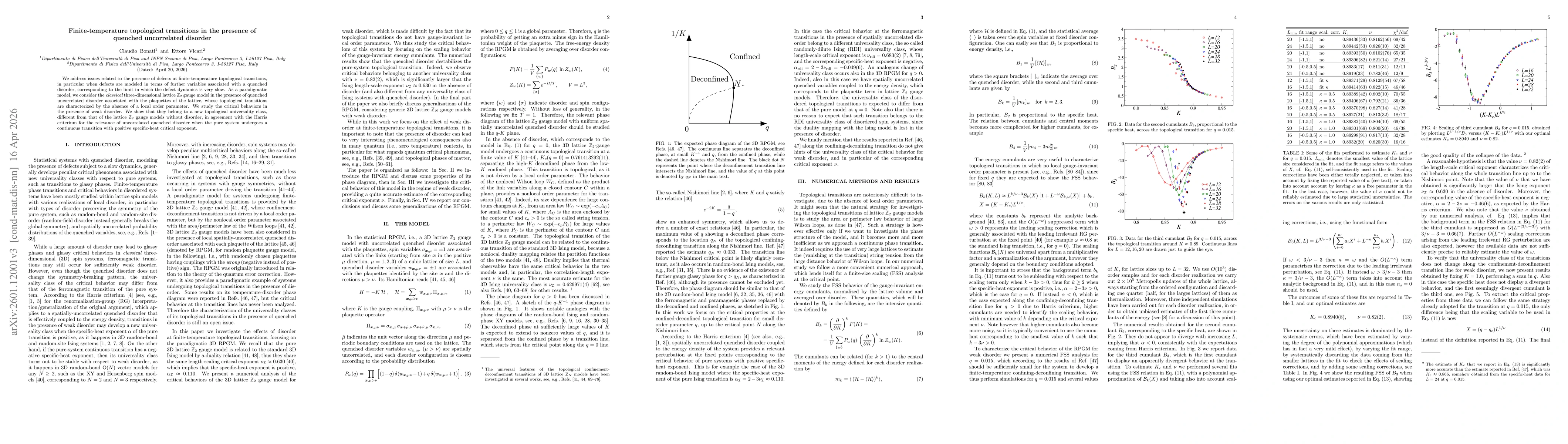 Thumbnail for Topological transitions in the presence of quenched uncorrelated disorder