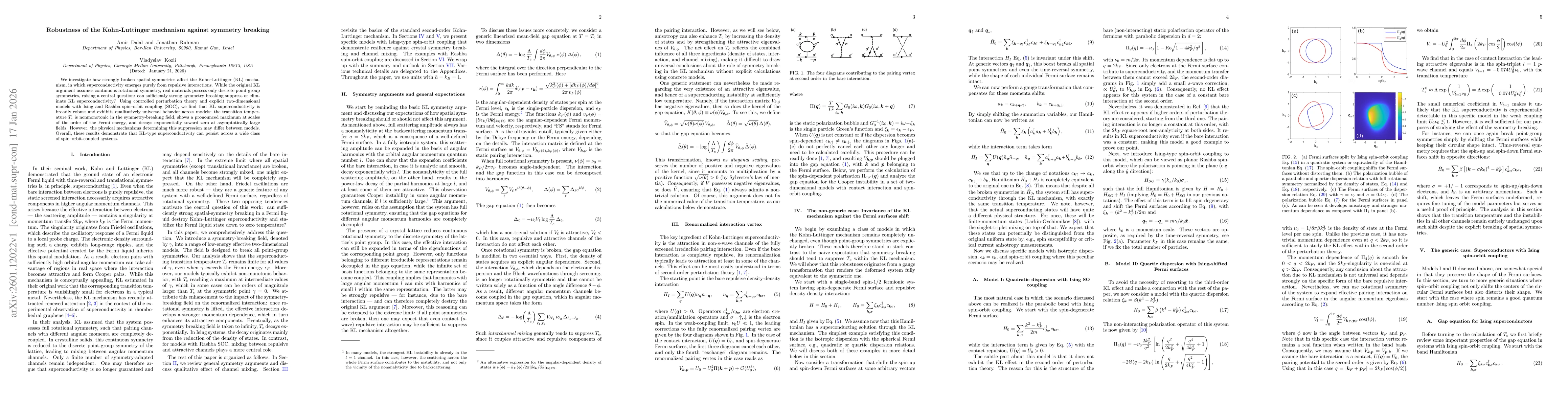 Thumbnail for Robustness of the Kohn-Luttinger mechanism against symmetry breaking