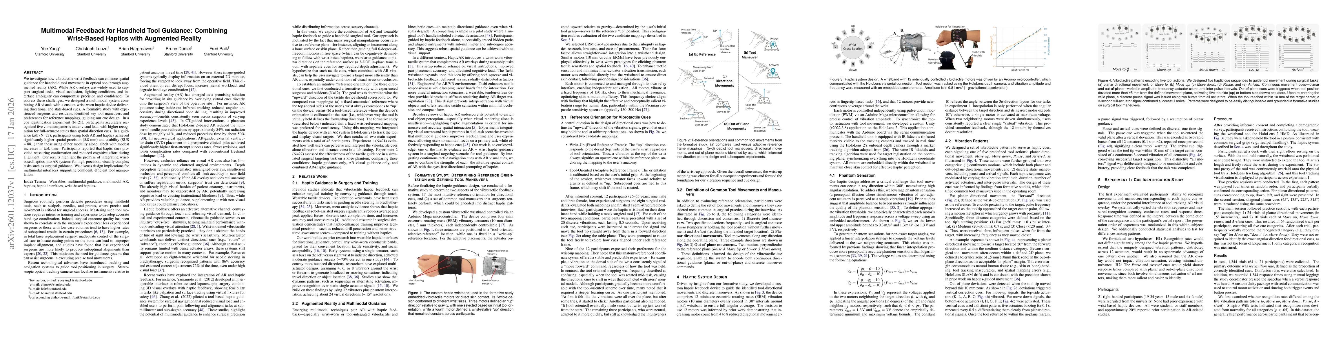 Thumbnail for Multimodal Feedback for Handheld Tool Guidance: Combining Wrist-Based Haptics with Augmented Reality