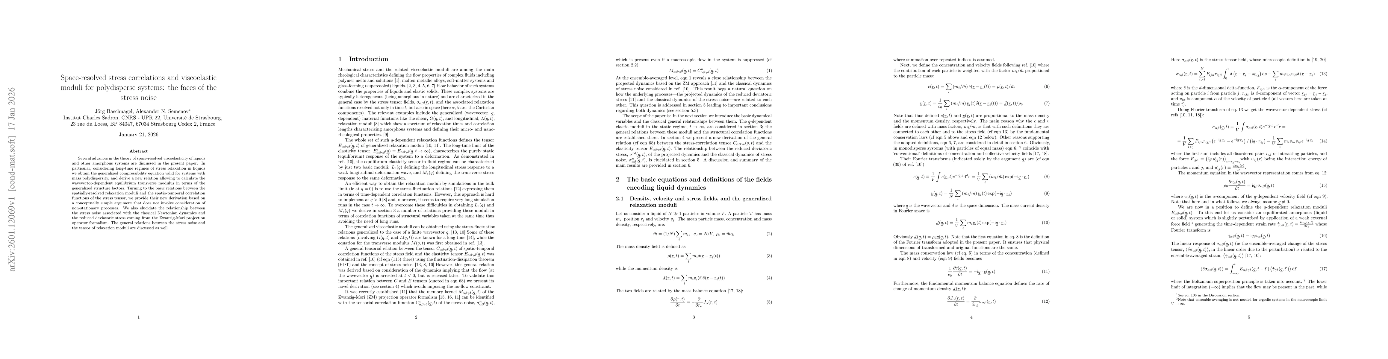 Thumbnail for Space-resolved stress correlations and viscoelastic moduli for polydisperse systems: the faces of the stress noise