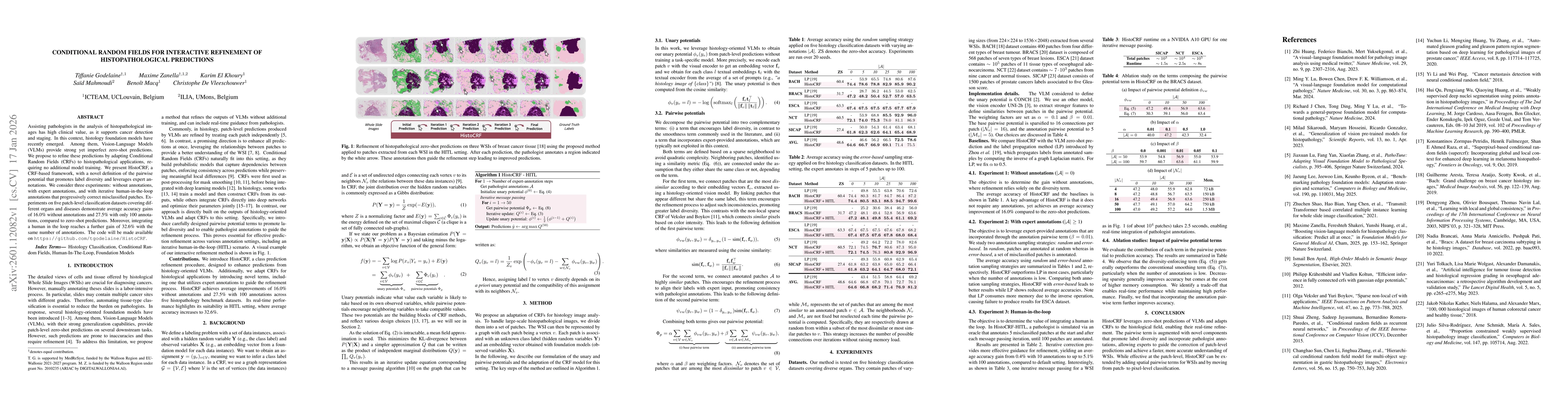 Thumbnail for Conditional Random Fields for Interactive Refinement of Histopathological Predictions
