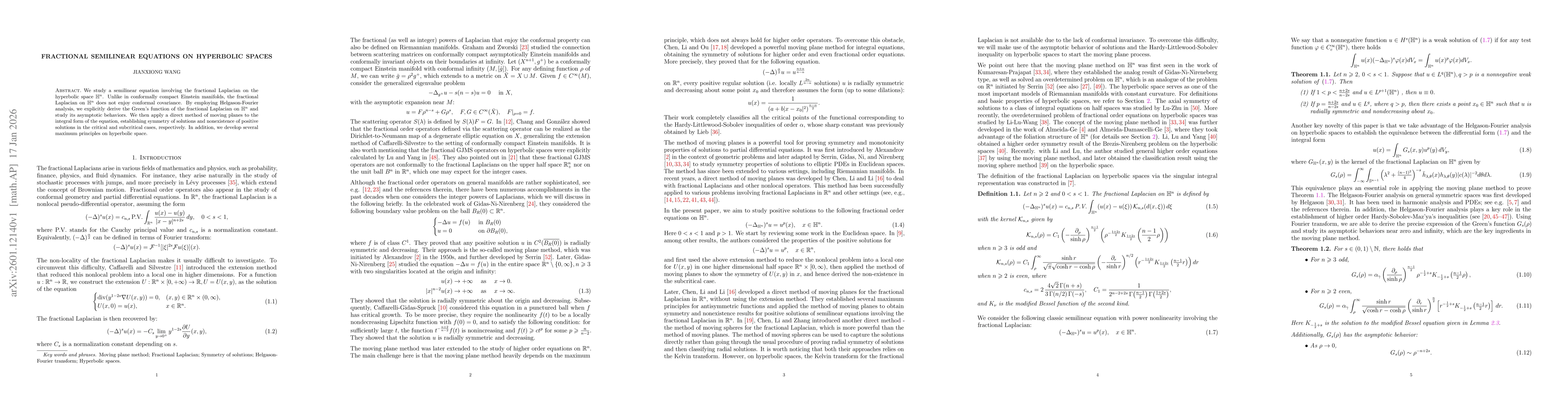 Thumbnail for Fractional Semilinear Equations on Hyperbolic Spaces