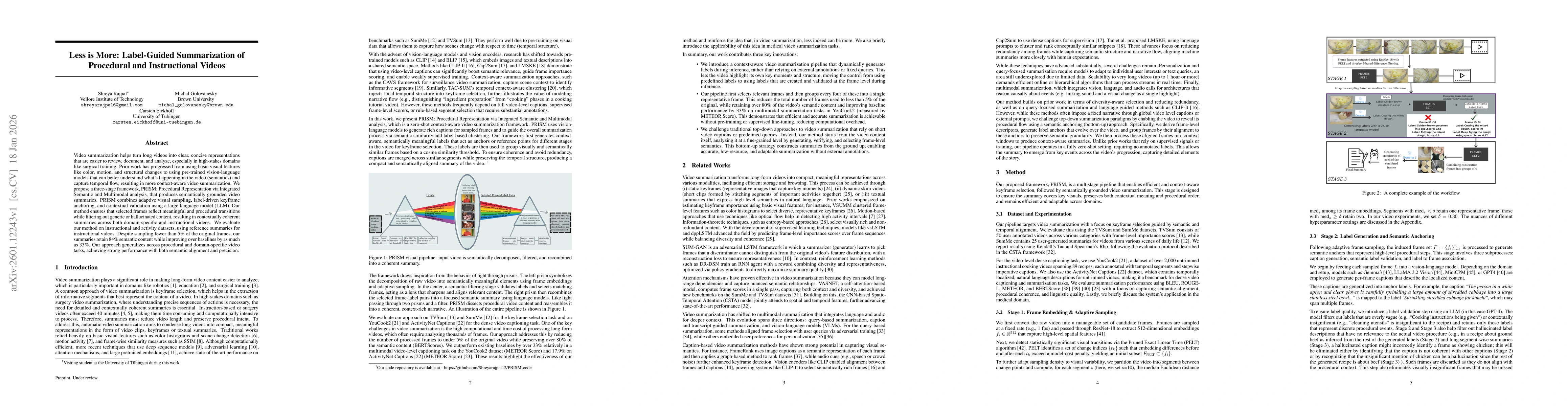 Thumbnail for Less is More: Label-Guided Summarization of Procedural and Instructional Videos