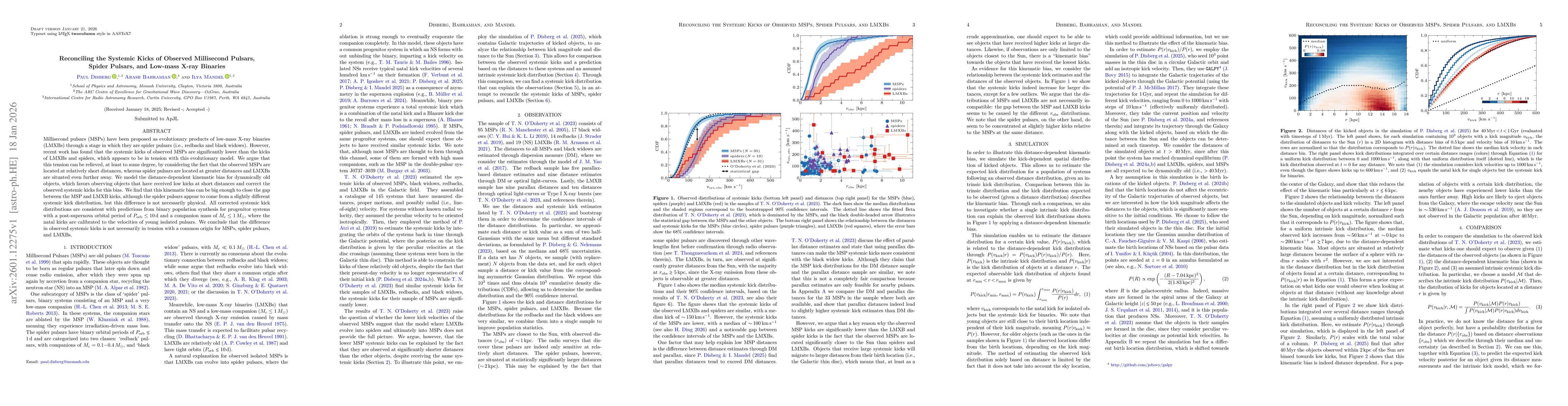 Thumbnail for Reconciling the Systemic Kicks of Observed Millisecond Pulsars, Spider Pulsars, and Low-mass X-ray Binaries