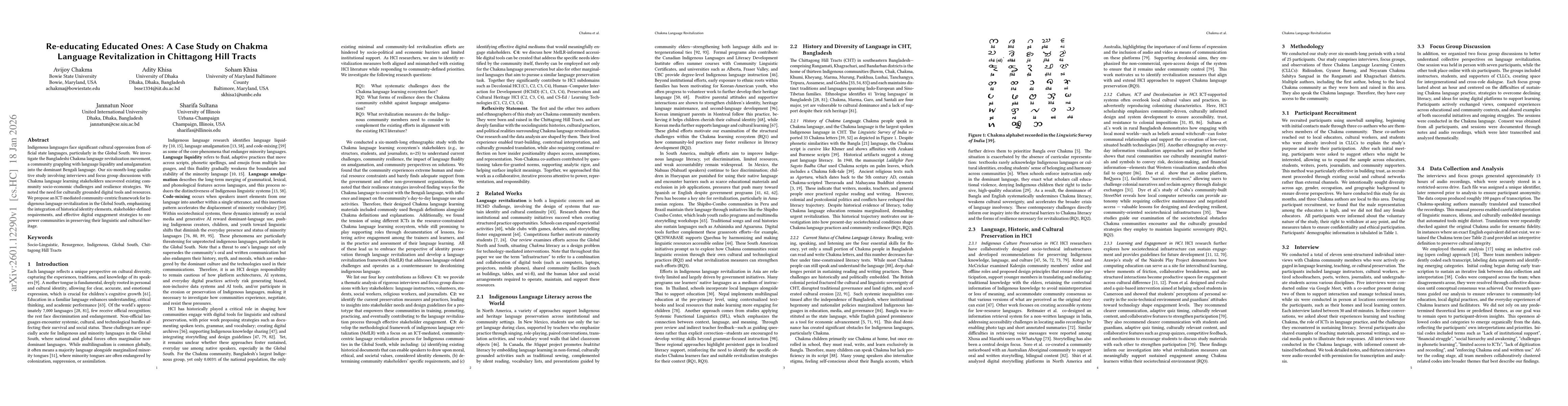 Thumbnail for Re-educating Educated Ones: A Case Study on Chakma Language Revitalization in Chittagong Hill Tracts
