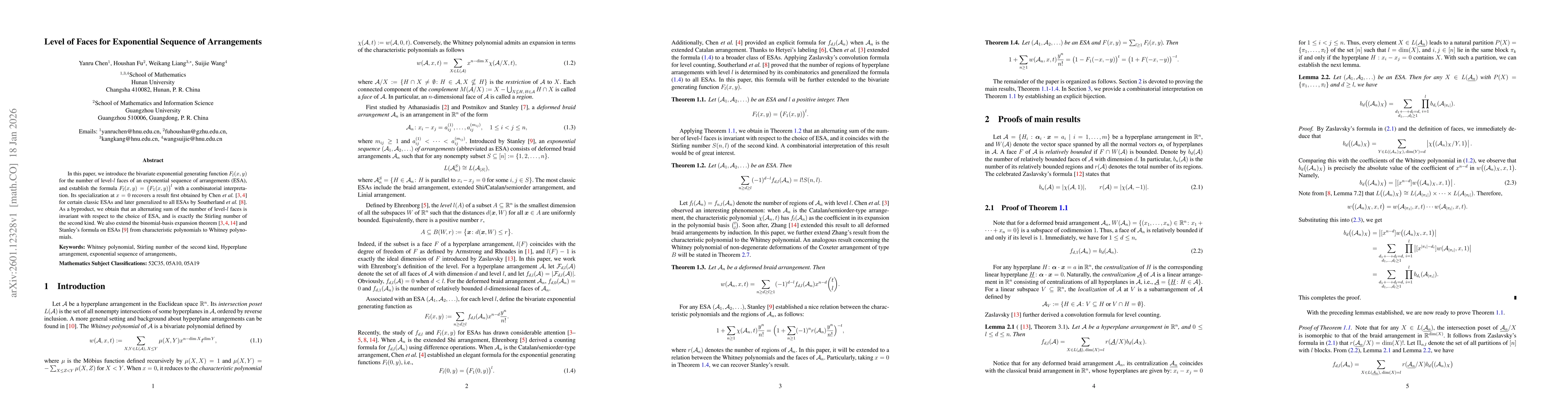 Thumbnail for Level of Faces for Exponential Sequence of Arrangements