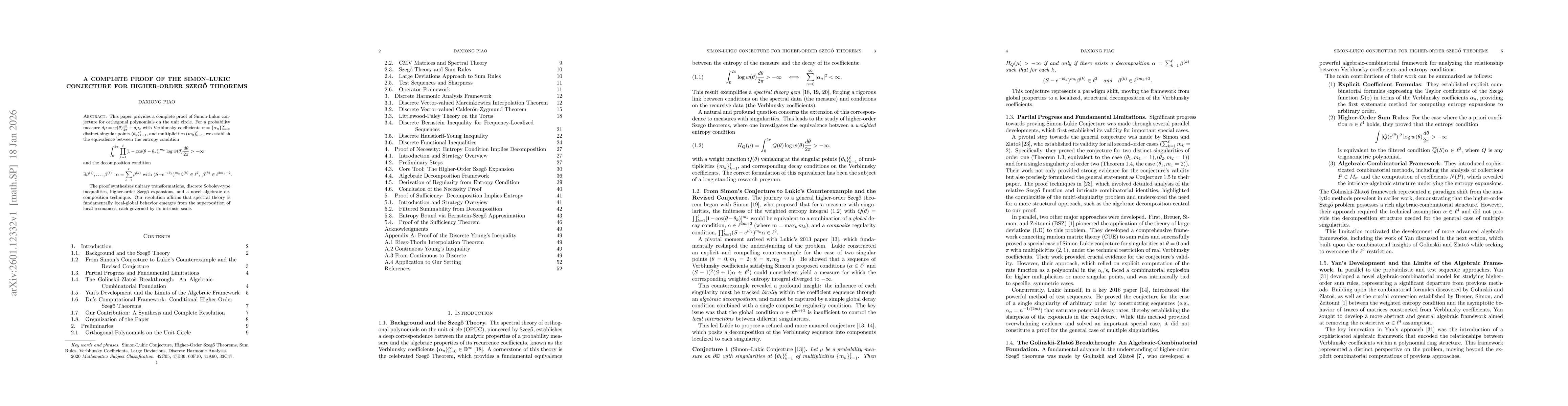Thumbnail for A Complete Proof of the Simon--Lukic Conjecture for Higher-Order Szegő Theorems