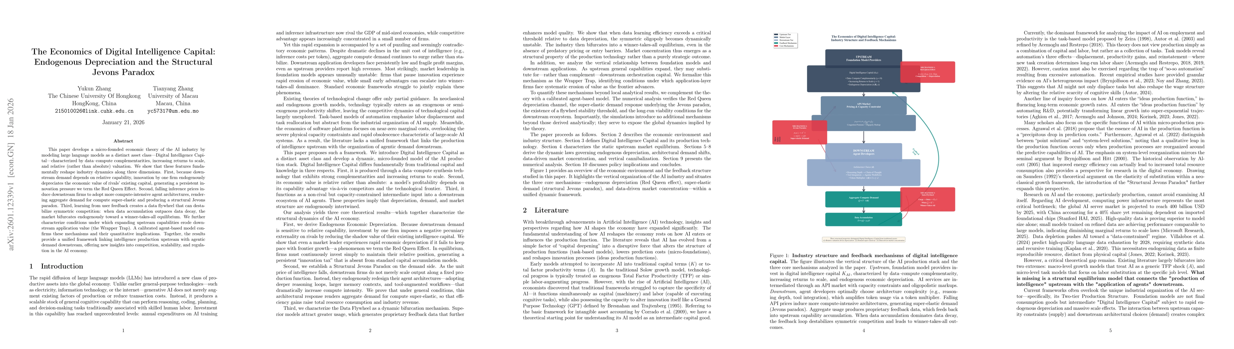 Thumbnail for The Economics of Digital Intelligence Capital: Endogenous Depreciation and the Structural Jevons Paradox