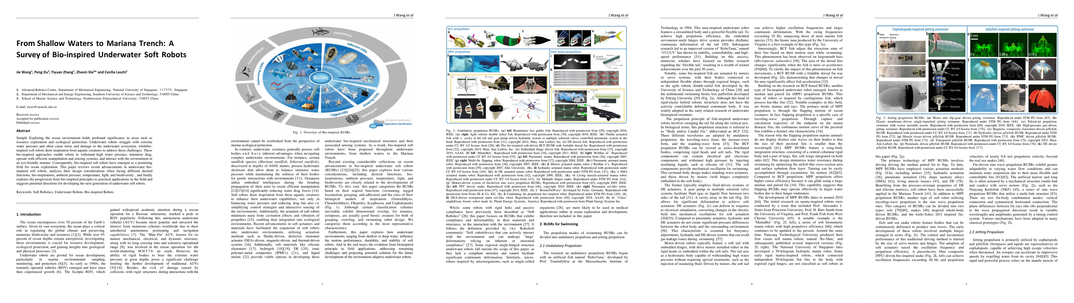 Thumbnail for From Shallow Waters to Mariana Trench: A Survey of Bio-inspired Underwater Soft Robots